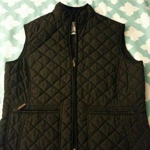 Black quilted vest